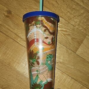 Starbucks 2019 Succulents/Cactus Venti Colorful Tumbler with Straw